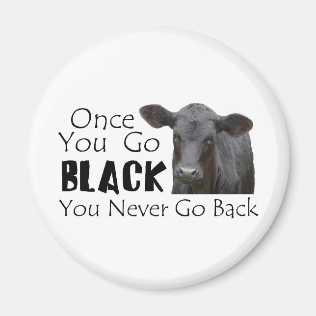 Go Black Angus Magnet (Front)