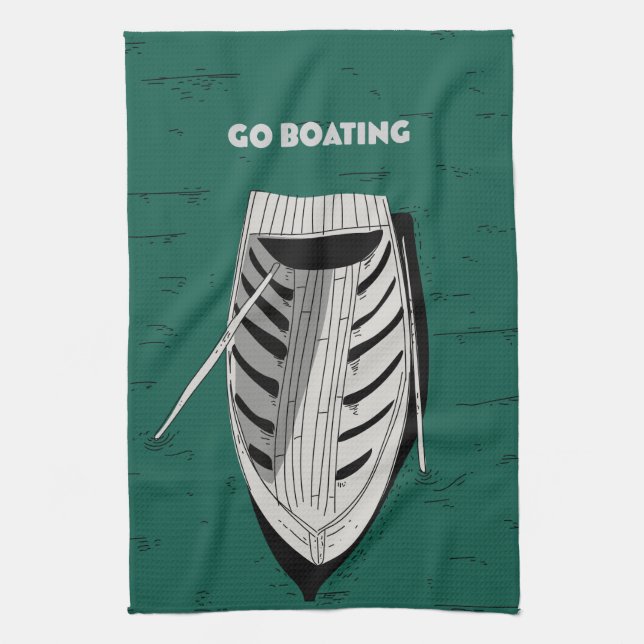 Go Boating Tea Towel (Vertical)