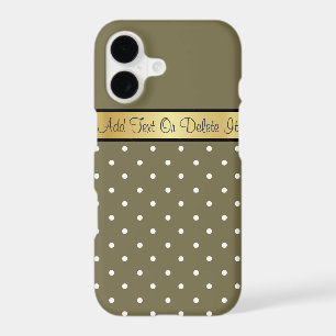 Go Bold with Elegant Loden Green White Polka Dot