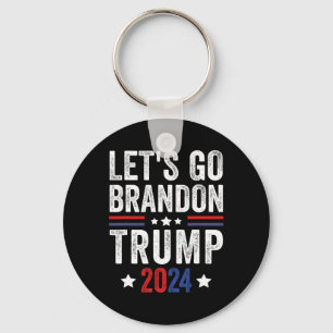 Go Brandon Trump 2024 Anti Liberal Us Flag Key Ring