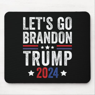 Go Brandon Trump 2024 Anti Liberal Us Flag Mouse Mat