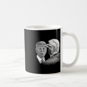 Go Brandon Trump Writes On Bidens Forehead Coffee Mug