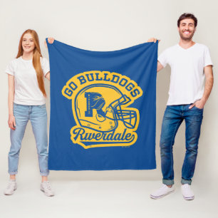 Go Bulldogs Football Helmet Icon Fleece Blanket