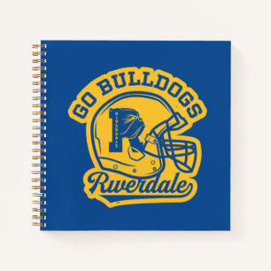 Go Bulldogs Football Helmet Icon Notebook