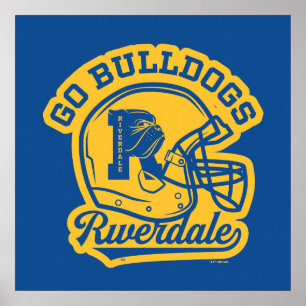Go Bulldogs Football Helmet Icon Poster