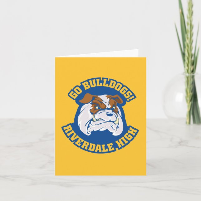 Go Bulldogs - Riverdale High Note Card (Front)