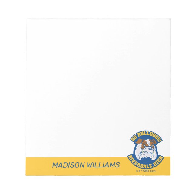 Go Bulldogs - Riverdale High Notepad (Front)
