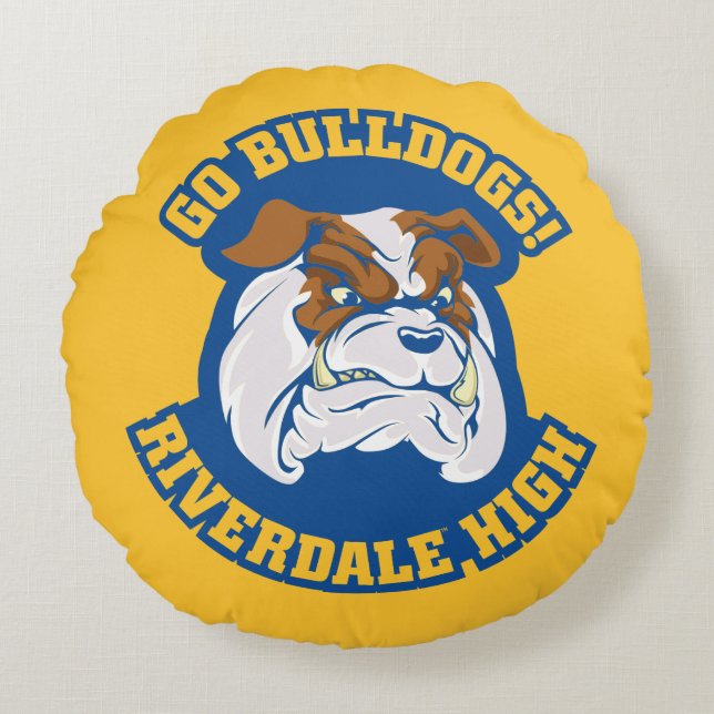 Go Bulldogs - Riverdale High Round Cushion (Front)