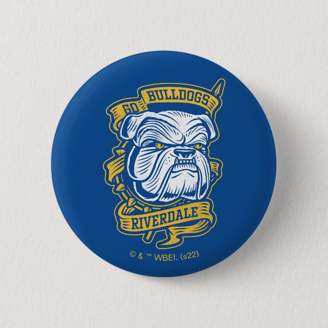 Go Bulldogs - Riverdale Mascot Banner 6 Cm Round Badge (Front)