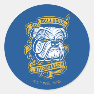 Go Bulldogs - Riverdale Mascot Banner Classic Round Sticker