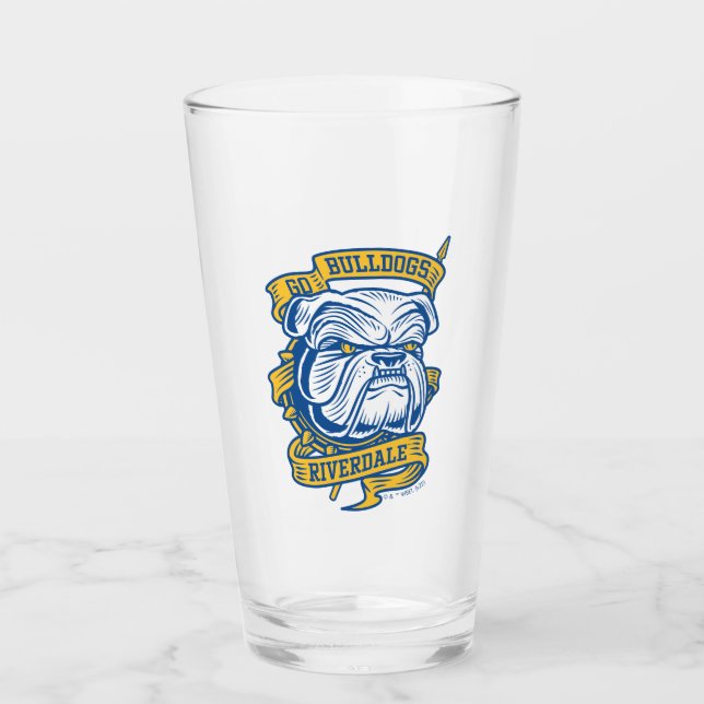 Go Bulldogs - Riverdale Mascot Banner Glass (Front)