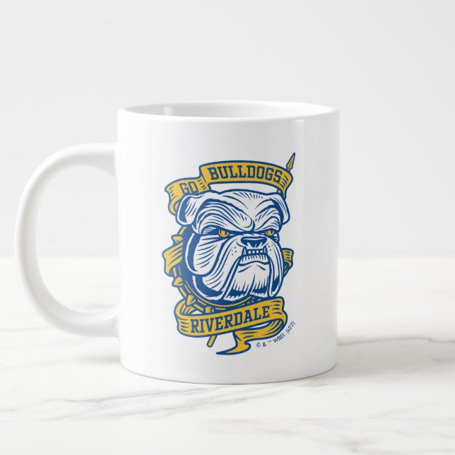 Go Bulldogs - Riverdale Mascot Banner Large Coffee Mug (Left)
