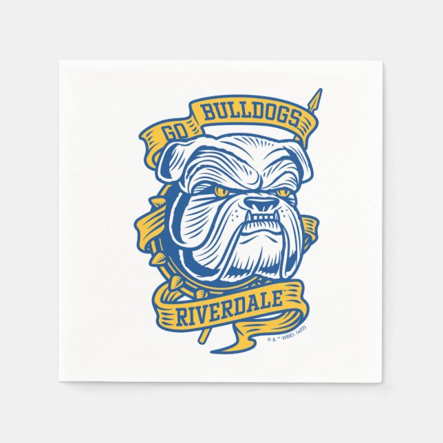 Go Bulldogs - Riverdale Mascot Banner Napkin (Front)