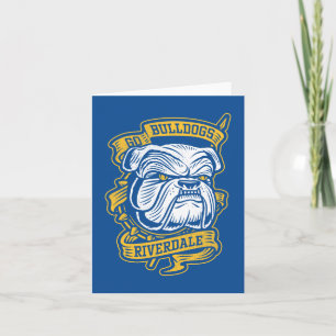 Go Bulldogs - Riverdale Mascot Banner Note Card