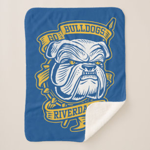 Go Bulldogs - Riverdale Mascot Banner Sherpa Blanket