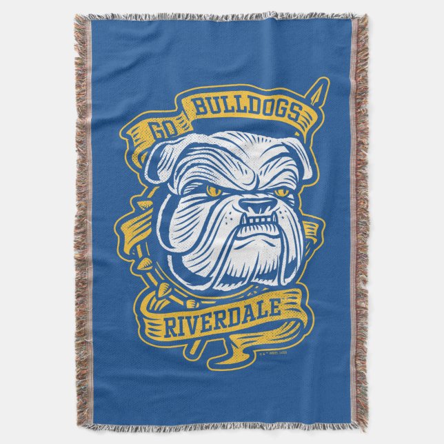 Go Bulldogs - Riverdale Mascot Banner Throw Blanket (Front Vertical)
