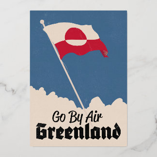 Go By Air Greenland Foil Holiday Card
