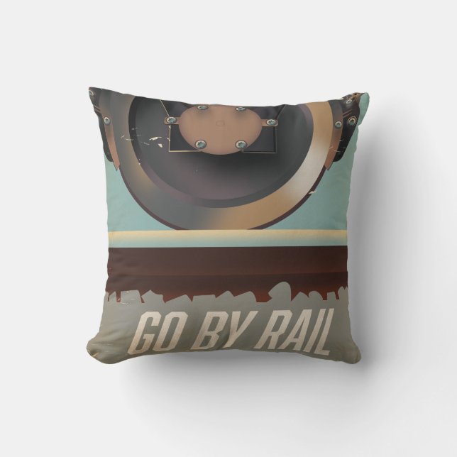 Go By Train Cushion (Front)