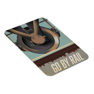 Go By Train Magnet