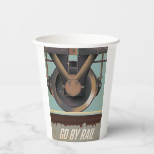 Go By Train Paper Cups