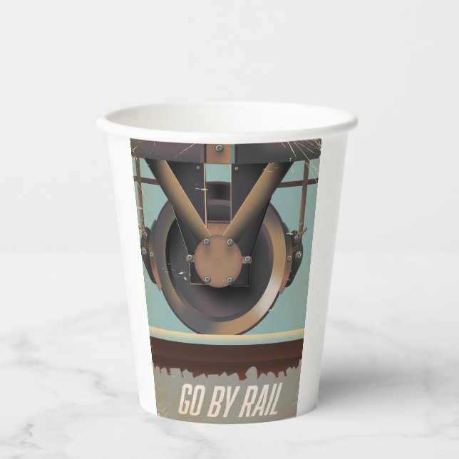 Go By Train Paper Cups (Front)