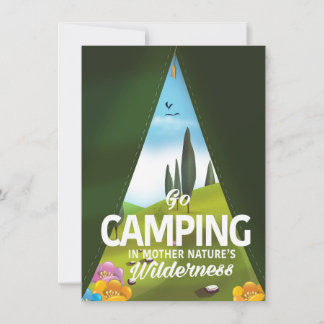 Go Camping In mother nature's wilderness Invitation