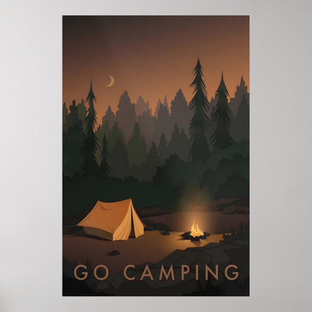 Go Camping Travel Poster (Front)