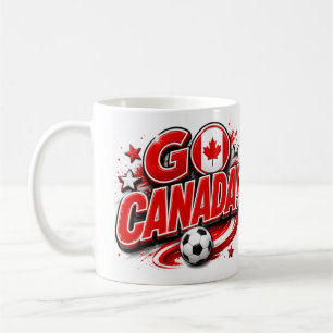 GO Canada Patriotic Soccer Fan Mug Canadian