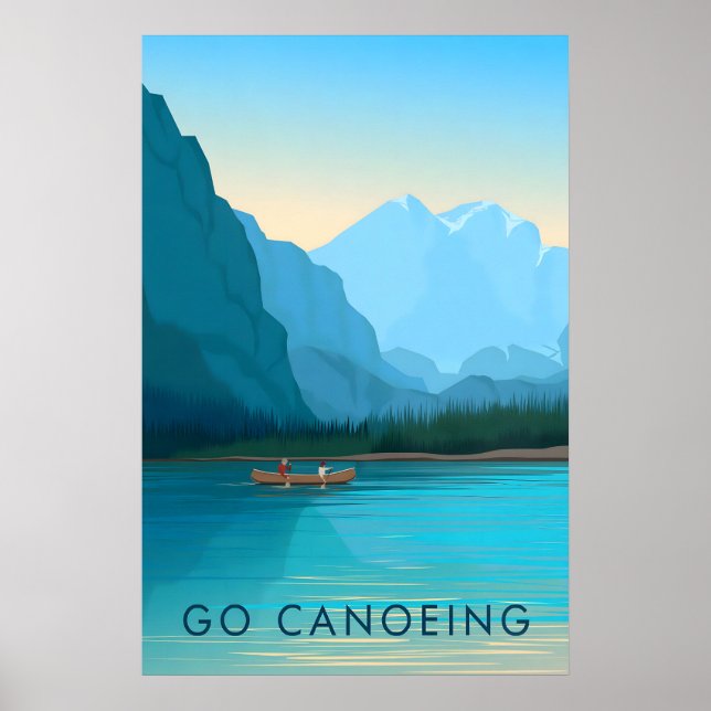 Go Canoeing Travel Poster (Front)