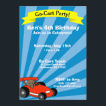 Go-Cart Birthday Party Theme Invitation<br><div class="desc">Go-cart racing themed birthday party invite for your child!</div>