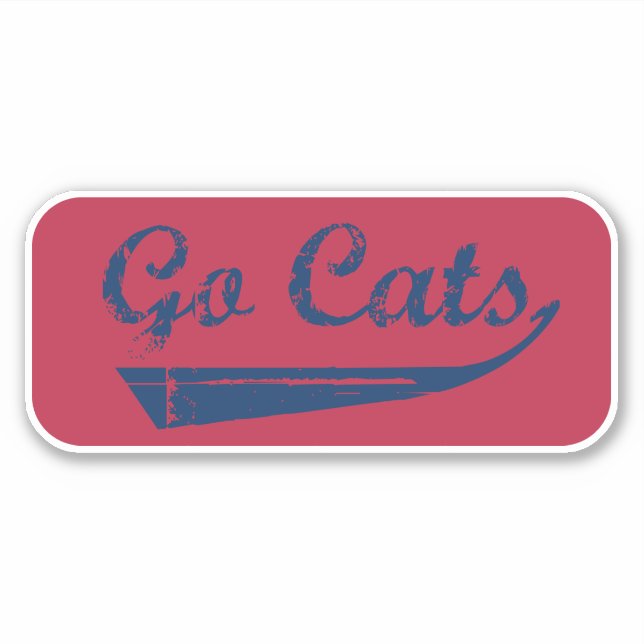 Go Cats Vintage (Blue/Red) (Front)