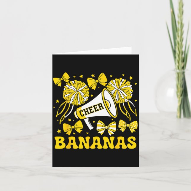 Go Cheer Bananas School Srts Fan Team Srit Name  Card (Front)