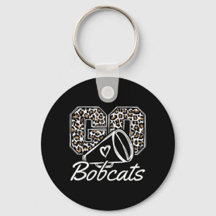 Go Cheer Bobcats High School Spirit Fan Team Back Key Ring