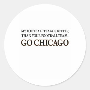 GO CHICAGO (black shuffle) Classic Round Sticker