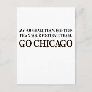 GO CHICAGO (black shuffle) Postcard