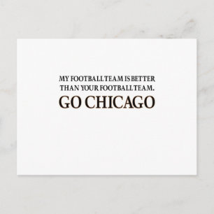 GO CHICAGO (black shuffle) Postcard