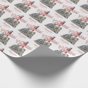 Go Coastal Lighthouse Retreat Nautical Wrapping Paper