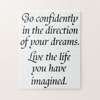 Go confidently encouraging life quote difficult jigsaw puzzle