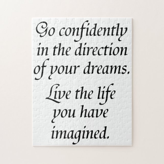 Go confidently encouraging life quote difficult jigsaw puzzle (Vertical)