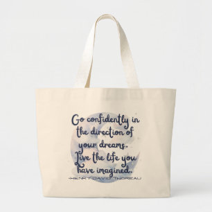 Go Confidently Water Tumbler Large Tote Bag