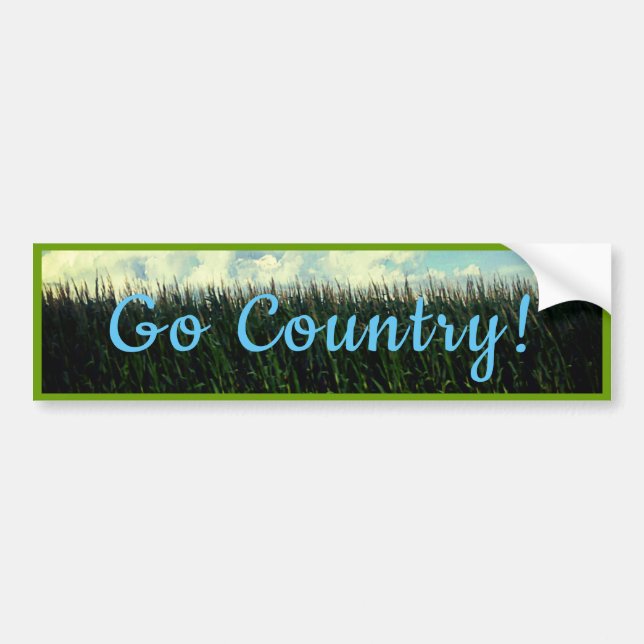 Go Country - Country Corn Field Ver.2 Bumper Sticker (Front)
