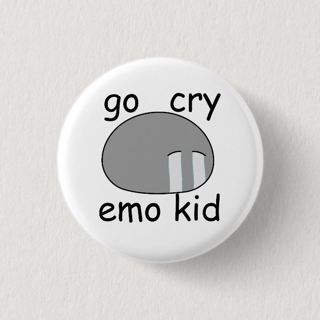 Go Cry Emo Kid Dango Button (Front)