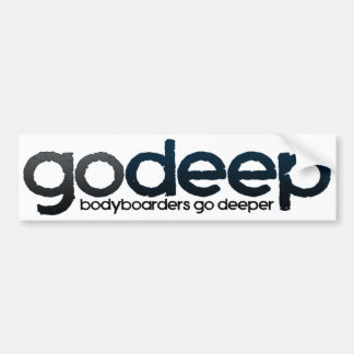 Go Deep Bumper Sticker (white)