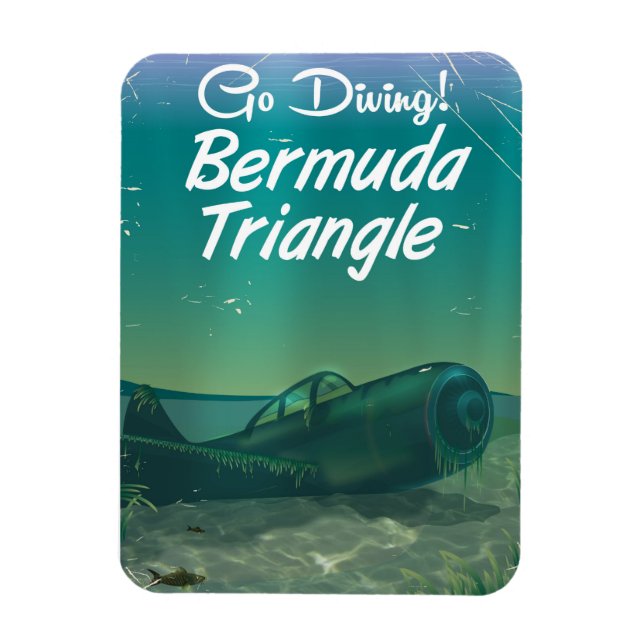 Go Diving! Bermuda triangle travel poster Magnet (Vertical)