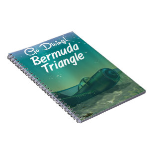 Go Diving! Bermuda triangle travel poster Notebook