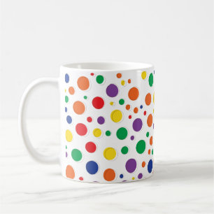 Go dotty coloured polka dot mug