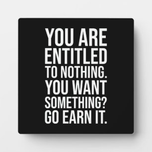 Go Earn It - Gym, Hustle, Success, Motivational Plaque