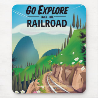 Go Explore take the Railroad Mouse Mat