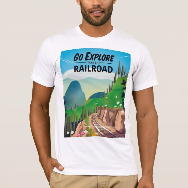 Go Explore take the Railroad T-Shirt (Front)