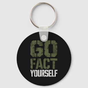Go Fact Yourself Funny Military Stencil Tactical S Key Ring